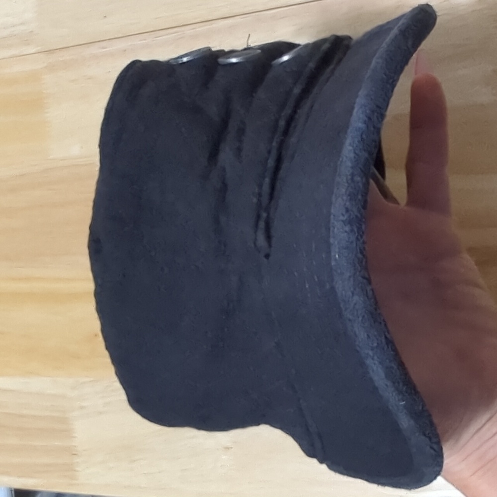 Black Y2K Newsboy Cabbie Cap - Picture 3 of 7